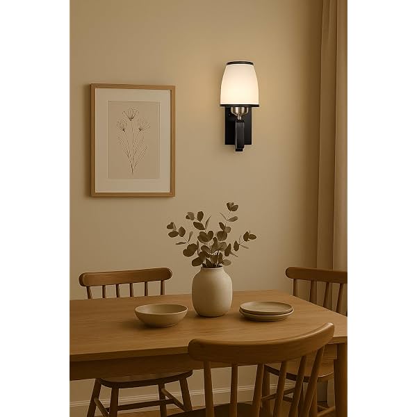 BENE Ennis Wooden Indoor Modern Wall Light, E-27 Base Wall Lamp for Home Decor – Living Room, Bedroom, Dining, Hallway