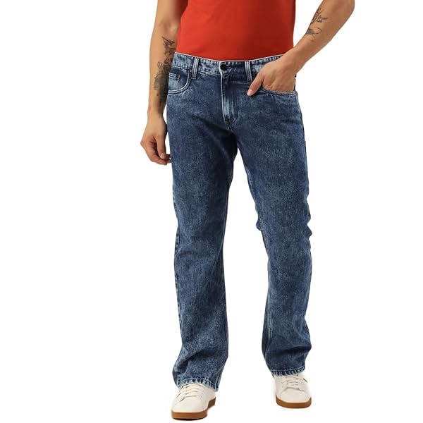 BENE KLEED Men Tinted MID-Rise Solid Pure Cotton Jeans