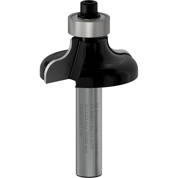 BOSCH PRO Ogee Fillet Router Bit | R4.8xØ31.8xL12.4xS8mm | Crafted for Decorative Edge Work | Smooth, Ornate Profiles wi