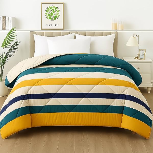 BSB HOME 2nd Gen 220 GSM Microfiber Reversible AC Comforter/Blanket