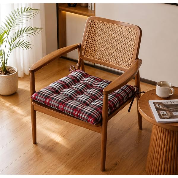 BSB HOME Crimson Red Tufted Chair Cushion