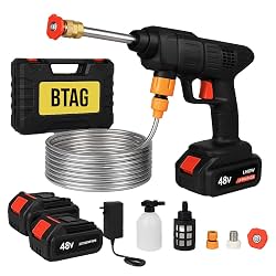 BTAG 48V Cordless High Pressure Car Washer Gun with Double Battery