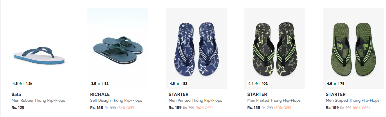 Bata Footwear Starting at @ ₹129