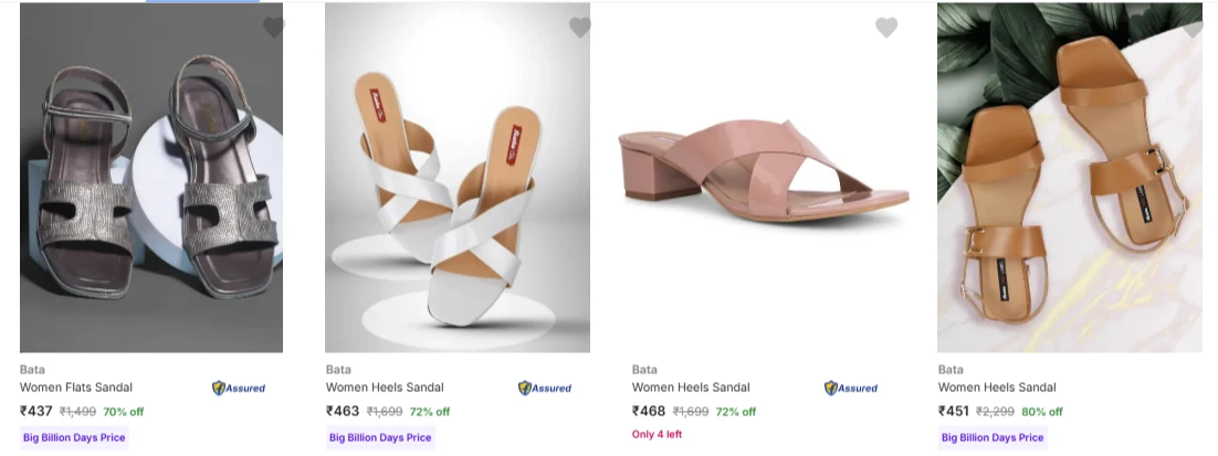 Bata women's Footwear upto 80% Discount