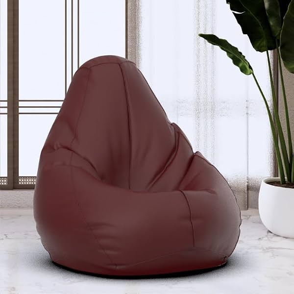 Bean Bag Chair Cover | Size: 0XL | Color: Maroon | Without Beans