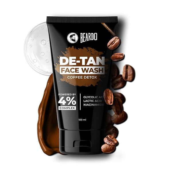 Beardo DeTan Face Wash – 100ml, Glycolic Acid & Niacinamide