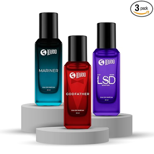 Beardo Intense Blend Trio- LSD Mariner & GodFather Perfume for Men (20ml x 3)