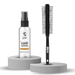 Beardo Man Curls Shine & Groom Duo: Hair Serum (50ml) & Roller Hair Brush