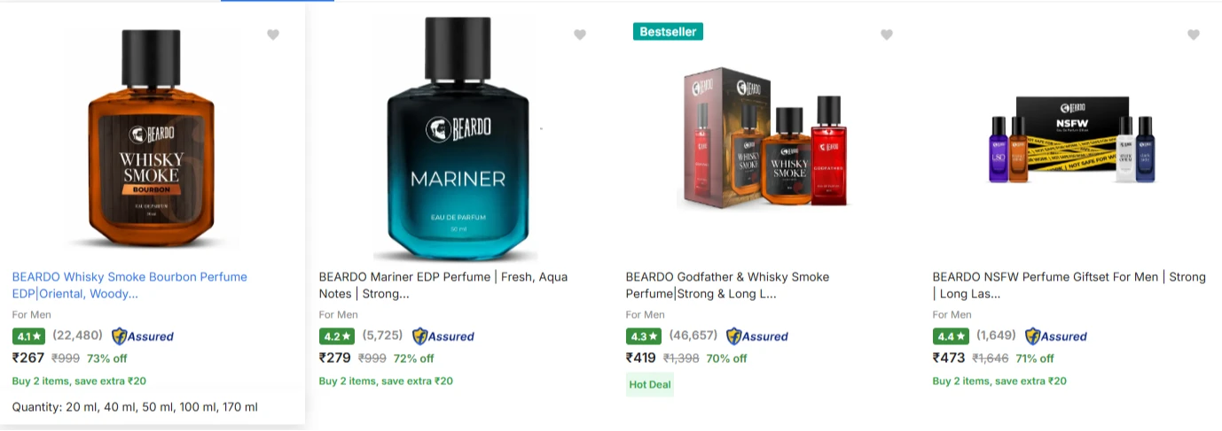 Beardo Perfume at minimum 70% discount