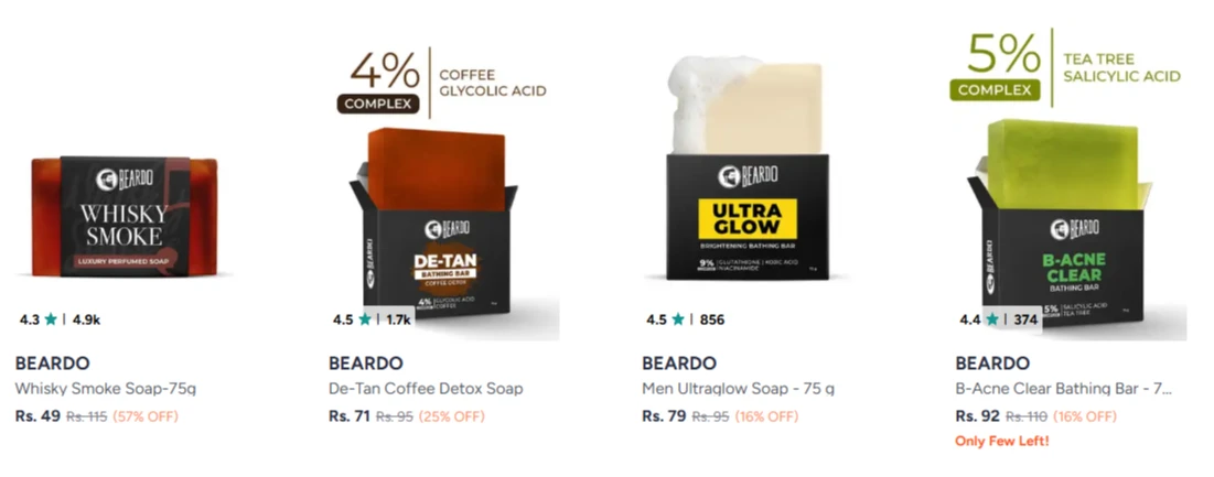 Beardo Soap starting at ₹49