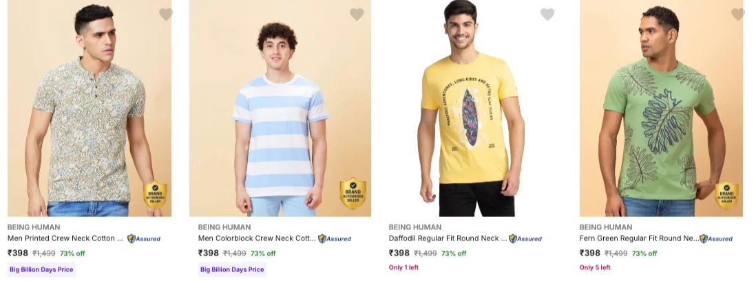 Being human tshirt Minimum 70% discount