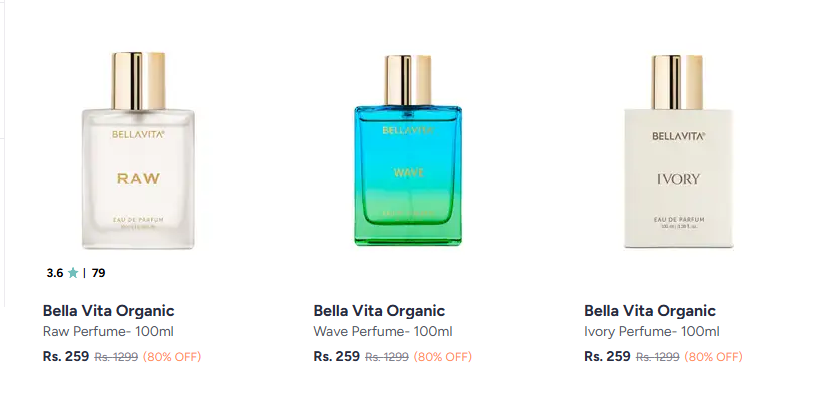 Bella Vita Organic Perfume Upto 80% Discount