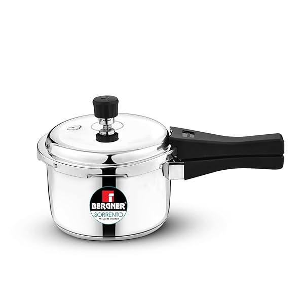 Bergner Sorrento Stainless Steel 3 Litres Outer Lid Pressure Cooker