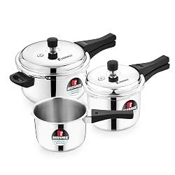 Bergner Sorrento Stainless Steel Pressure Cooker Combo (5L,2L,3L,)