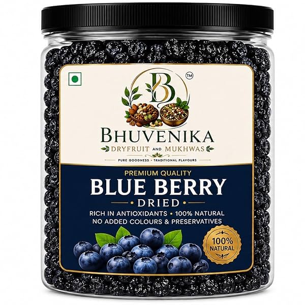 Bhuvenika Premium Dried Blueberries 1kg Healthy Snack