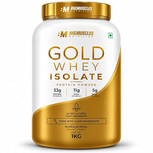 Bigmuscles Nutrition Gold Whey Isolate 1kg Rich Chocolate