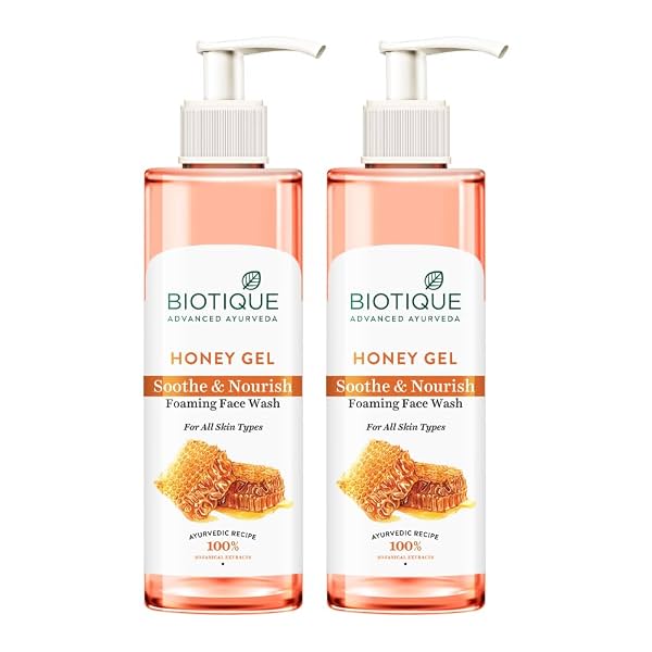 Biotique Honey Gel Soothe & Nourish Foaming Face Wash 400ml (200ml x 2)