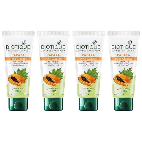 Biotique Papaya Deep Cleanse Face Wash | Gentle Exfoliation