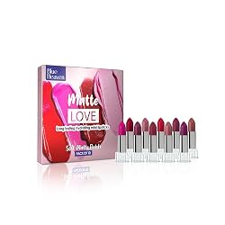 Blue Heaven Matte Love Mini Lipsticks pack of 10 | Long Lasting, Hydrating & Moisturizing