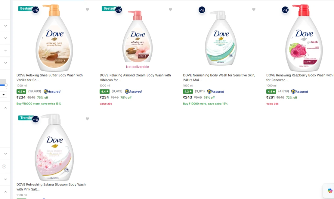 Body Wash at minimum 71% Discount
