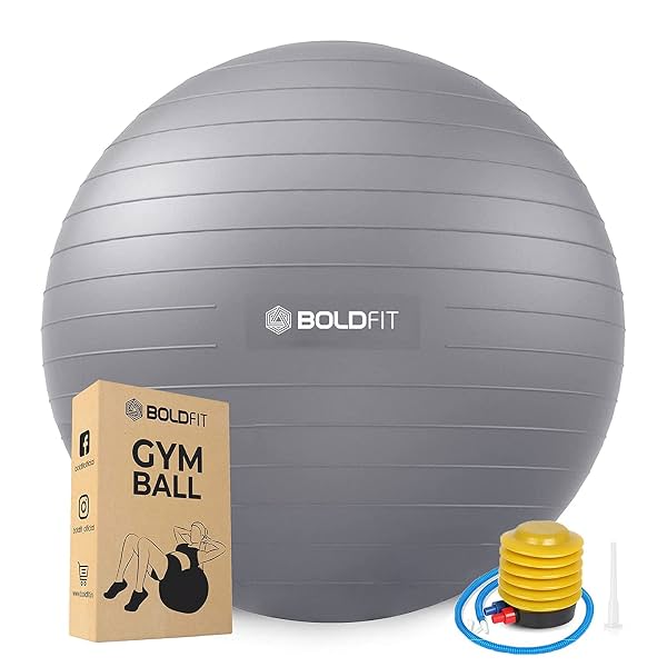 Boldfit Gym Ball for Exercise with Foot Pump for Workout,