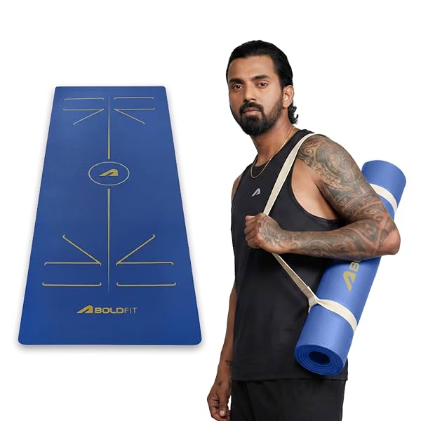 Boldfit Yoga Mat for Women & Men TPE Alignment