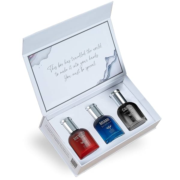 Bombay Shaving Company Wanderlust Perfume Gift Set for Men | Woody, Fruity, Spicy Fragrances | 3x30ml EDP | Long Lasting