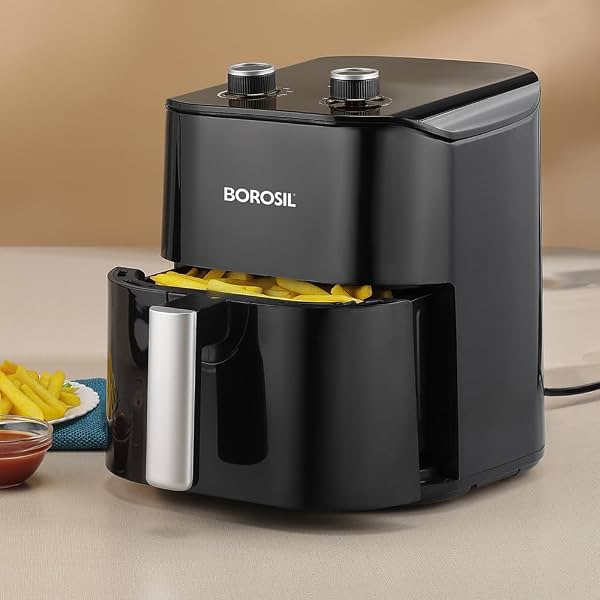 Borosil 4.5 L Best 1380W Air Fryer | 4 in 1 Function with QuickFry Technology