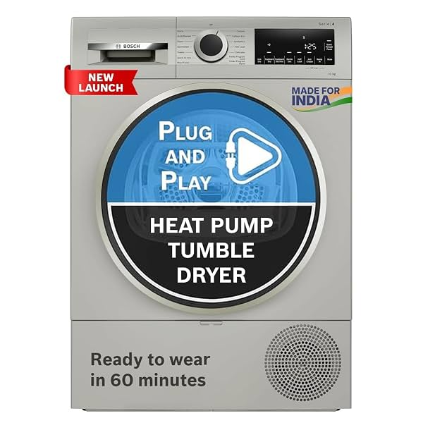 Bosch 10 kg Fully Automatic Front Load heat Pump Tumble Dryer | 100% Drying