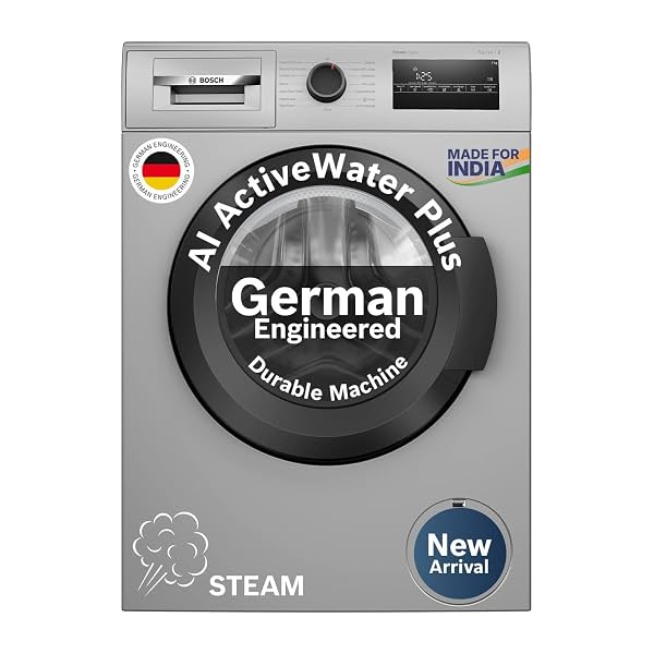 Bosch 8 kg 5 Star Front Load Fully-Automatic Washing Machine, Steam Hygiene