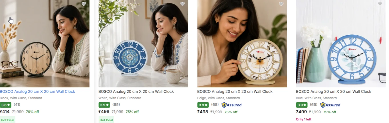 Bosco Wall Clocks at minimum 73% Discount