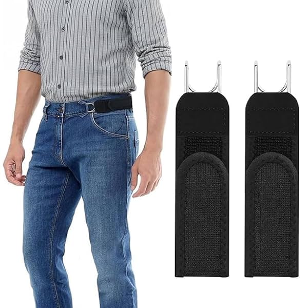 Buckle-Free Elastic Waistband Belt Set of 2