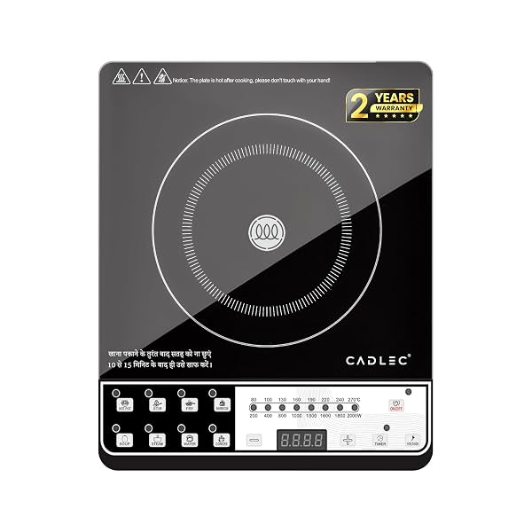 CADLEC CookMaster 2000W Induction Cooktop | 8 Cooking Modes, Auto Shut-Off