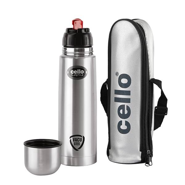 CELLO Flipstyle Insulated Stainless Steel Flask 1000 ml Silver