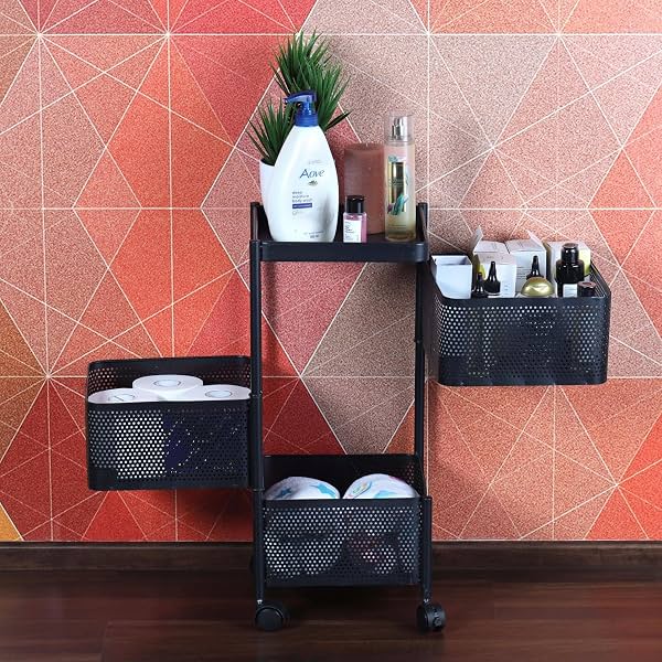 CELLO Kitchen Pro Trolley with Wheels 3-Layer