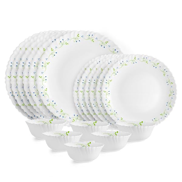 CELLO Tropical Lagoon Dazzle Series Opalware Dinner Set of 18