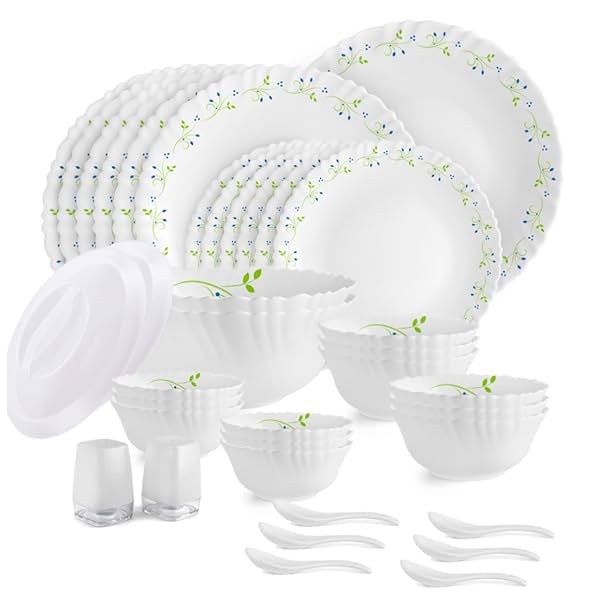 CELLO Tropical Lagoon Dazzle Series Opalware Dinner Set of 37