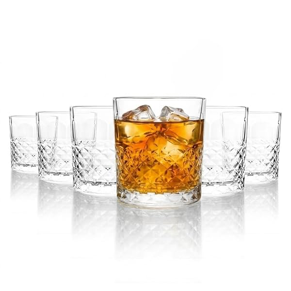 CELLO Unity Whiskey Rocks Glass Set of 6 Pcs, 215 ml