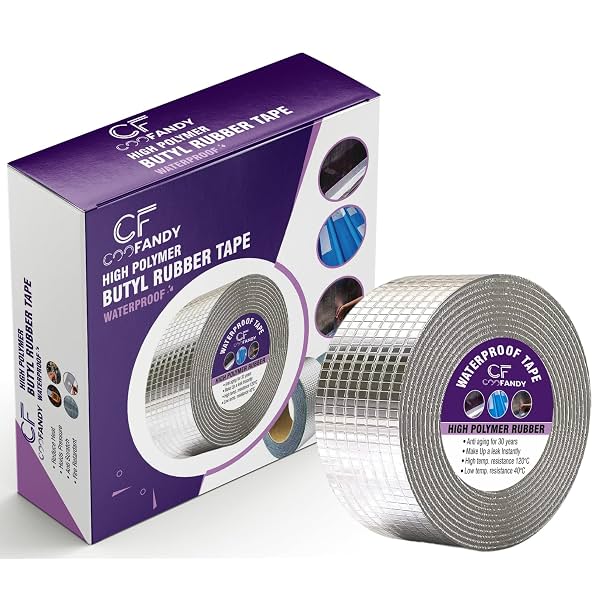 COOFANDY Super Strong Adhesive Waterproof Permanent Repair Aluminum Butyl Tape Window, Silicone, Boat and Pipe Sealing,