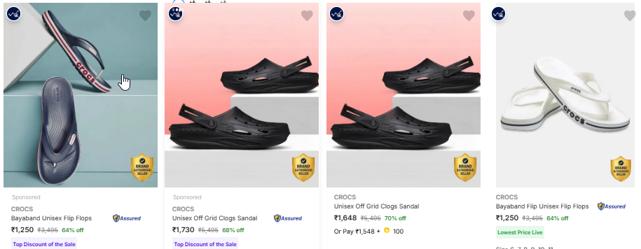 CROCS Men/s Footwear upto 70% Discount