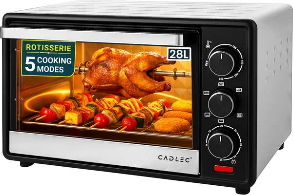 Cadlec 28-Litre Oven Toaster Grill (OTG) (OvenMate, Silver and Black)