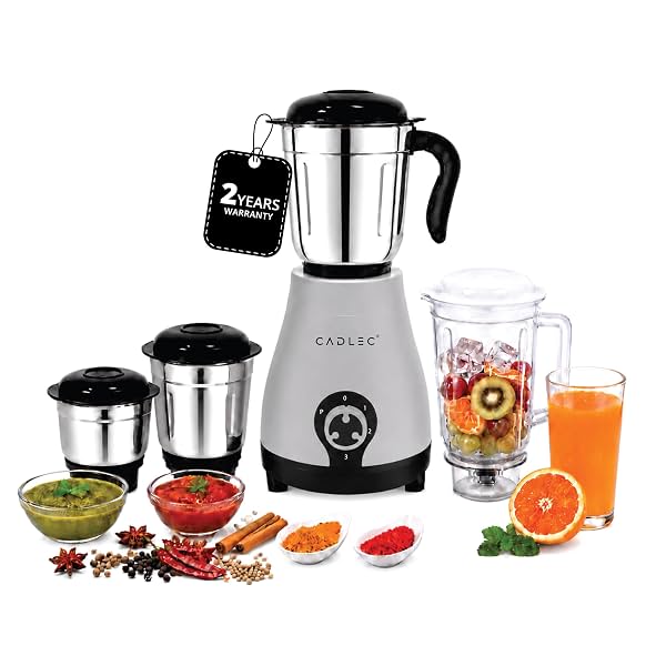 Cadlec BlendCraft 750W Mixer Grinder with 4 Jars