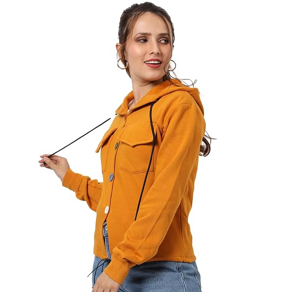 Campus Sutra Women cotton Premium Zipper Hoodie-Grey