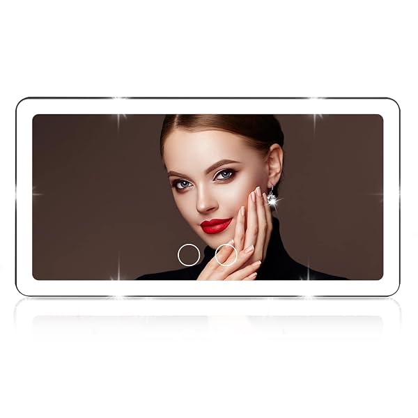 Car Vanity Mirror with LED Lights Rechargeable