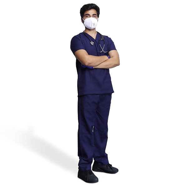 Careview Medical Scrub Suit for Men Navy Blue