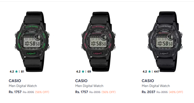 Casio Watches at up to 56% Discount