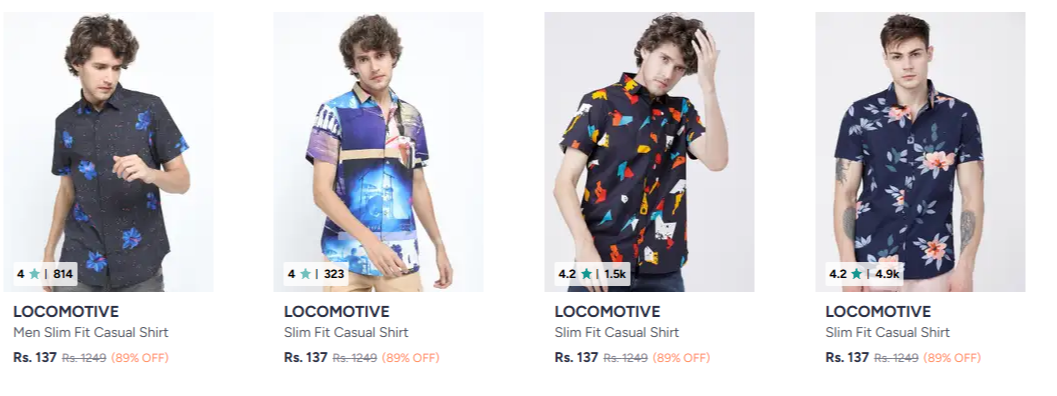 Casual Shirts for Men at minimum 84% Discount