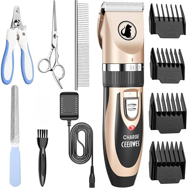 Ceenwes Unisex Low Noise Pet Clippers - Rechargeable Dog Trimmer