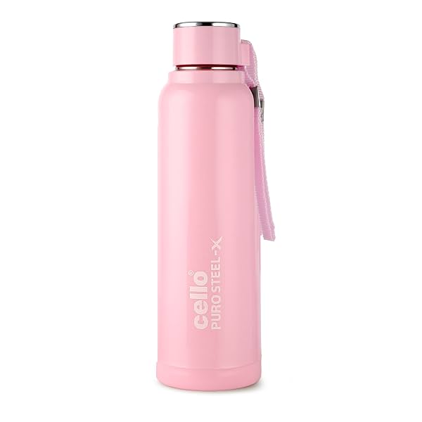 Cello. Puro Steel-X Benz Insulated Bottle with Stainless Steel Inner, 900 ml
