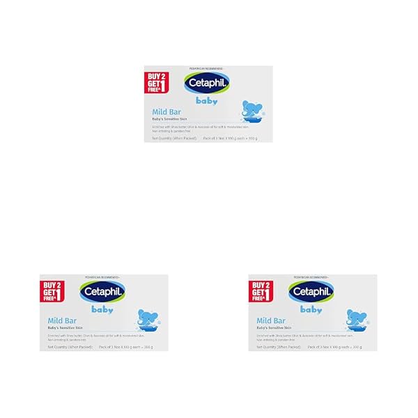Cetaphil Baby Mild Cleansing Bar for Newborns & Babies 3 x 100 gm